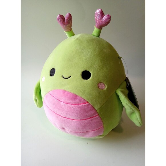 NWT Squishmallows Hadeon the Green Grasshopper 2024 Valentine's Day 8" Plush Toy - Picture 1 of 14